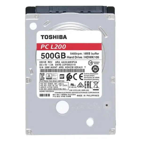 Toshiba 500GB SATA Hard Drive