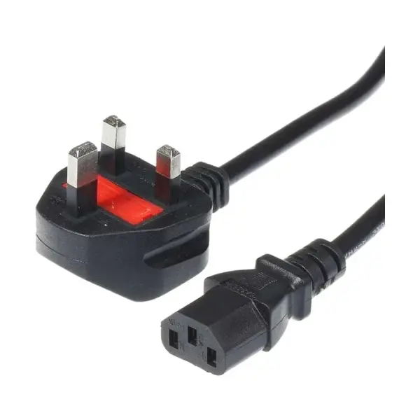 3-Pin 1.5 Meter Black Desktop Power Cable with Fuse