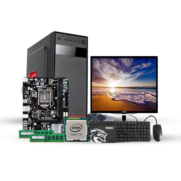 Full Desktop Computer (Intel Core i3 4th Gen. / Ram 8GB DDR3 / Rom 128GB SSD / 17" LED Monitor / Windows 10 / with Keyboard & Mouse - (CSDP23-4002)