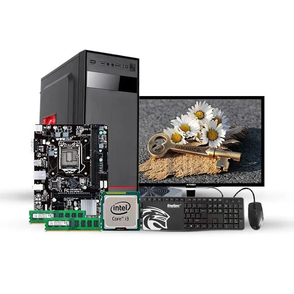 Full Desktop Computer (Intel Core i3 4th Gen. / Ram 8GB DDR3 / Rom 256GB SSD / 19" LED Monitor / Windows 10 / with Keyboard & Mouse - (CSDP23-4006)