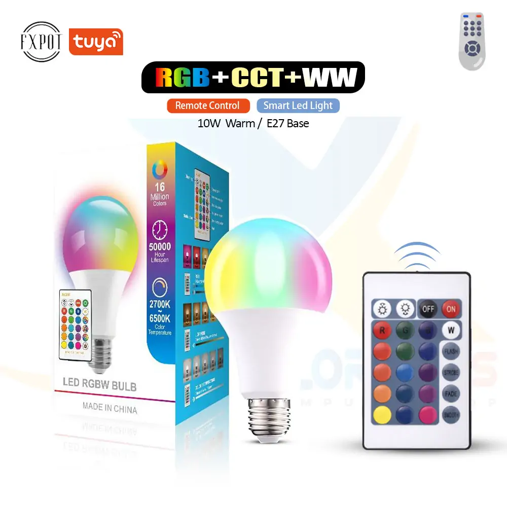 FXPOT Tuya Smart Led RGB (Remote Control) 10W Bulb