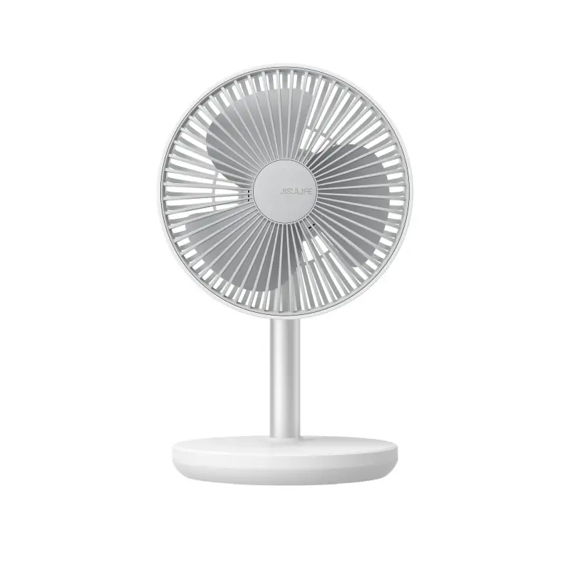 JISULIFE Hight Quality FA13P USB Oscillating Fold Fan Portable Rechargeable Extendable Fan (White)
